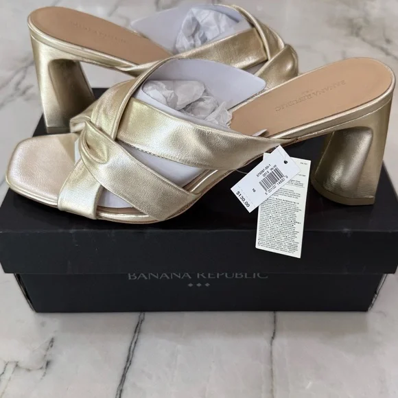 Banana Republic Metallic Heels - size 10 - Picture 8 of 8